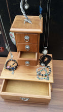 Load image into Gallery viewer, Plum wood jewelry organizer
