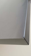 Load image into Gallery viewer, Wooden floating shelf painted in grey aluminium metallic color
