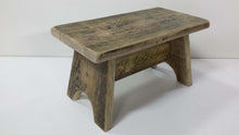 Load image into Gallery viewer, Recycled wood rustic step stool
