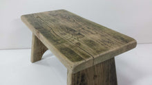 Заредете изображение в инструмента за преглед на галерията, Рециклирана дървена селска табуретка
