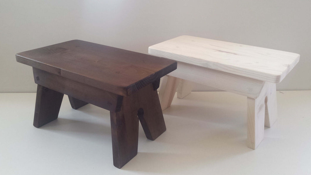 Small traditional wooden step stool