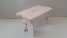 Load image into Gallery viewer, Small traditional wooden step stool
